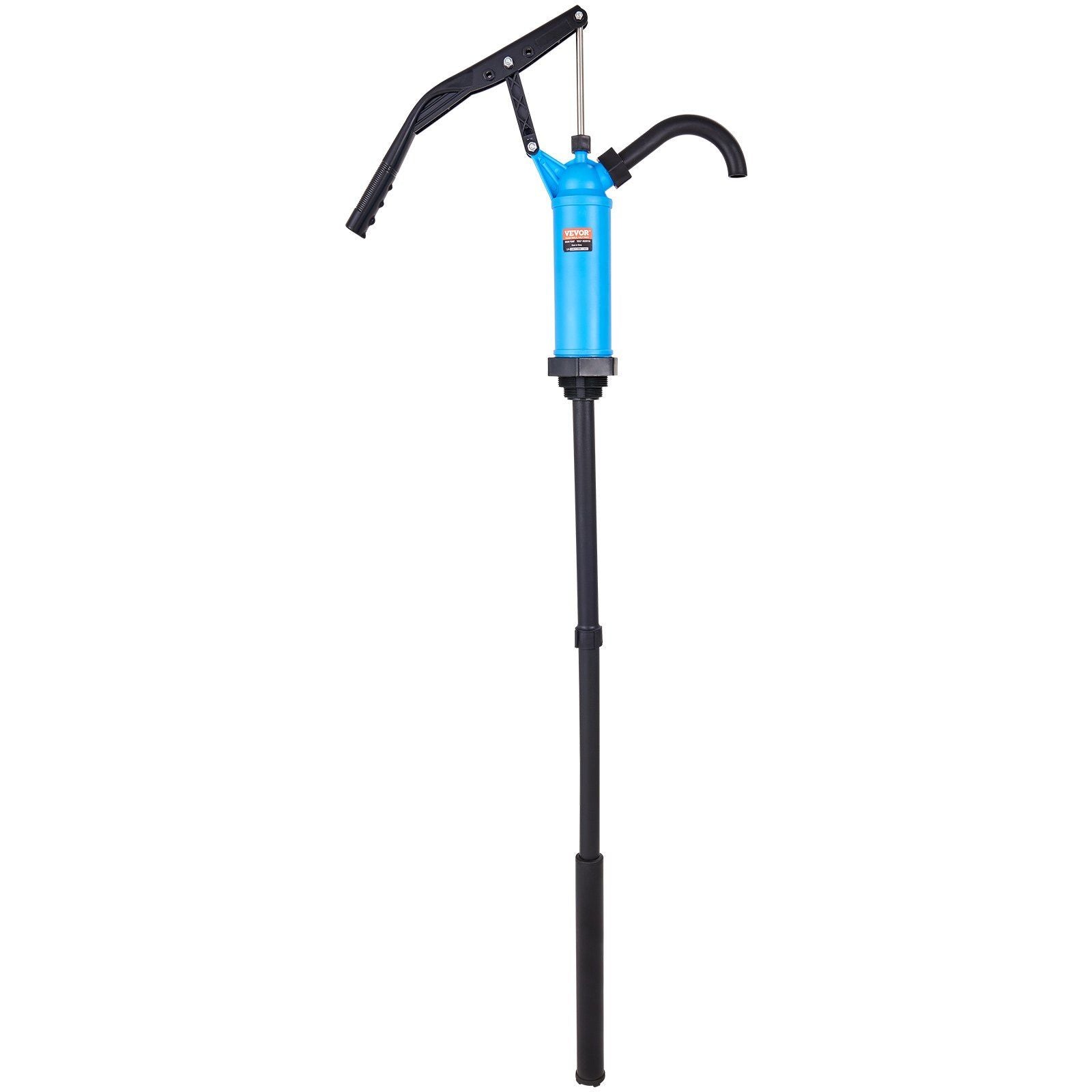 VEVOR Drum Pump, 9.5 oz. Per Stroke, Lever-Action Barrel Pump, Fits 5-55 Gallon Drums with 3-Section Suction Tube Assembly & Hose, Hand Operated, Designed to Transfer Water, Alcohol, Corrosive Liquids - JM Variety Store